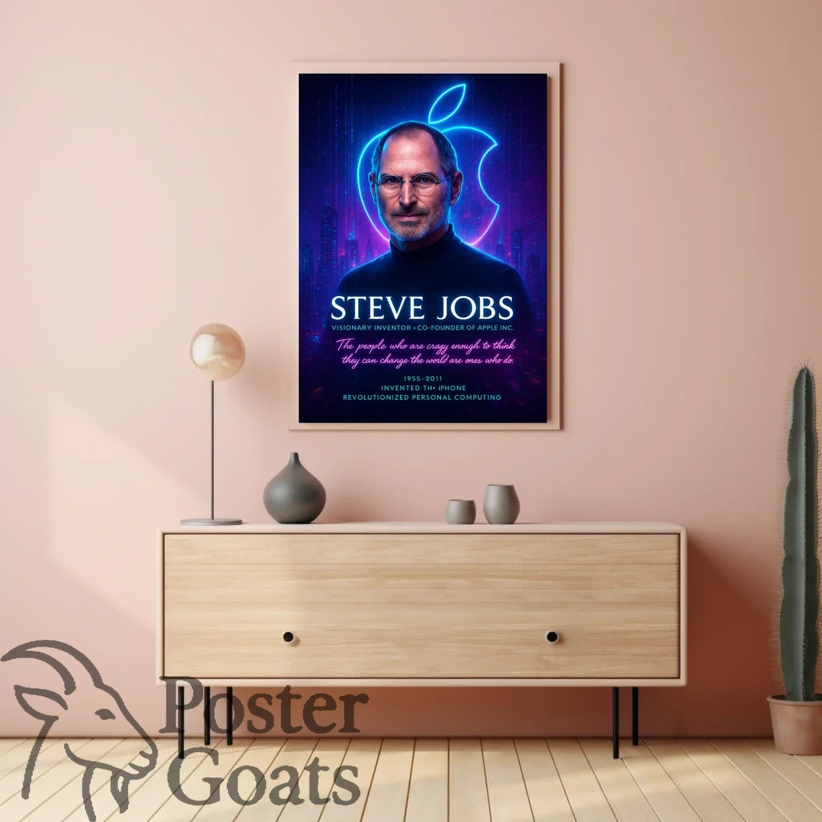 Steve Jobs Visionary Quote Motivational or Quote Poster