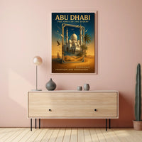 Abu Dhabi's Jewel Architectural Serenity Travel Poster