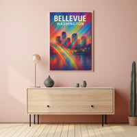 Bellevue, Washington Vibrant Cityscape Poster