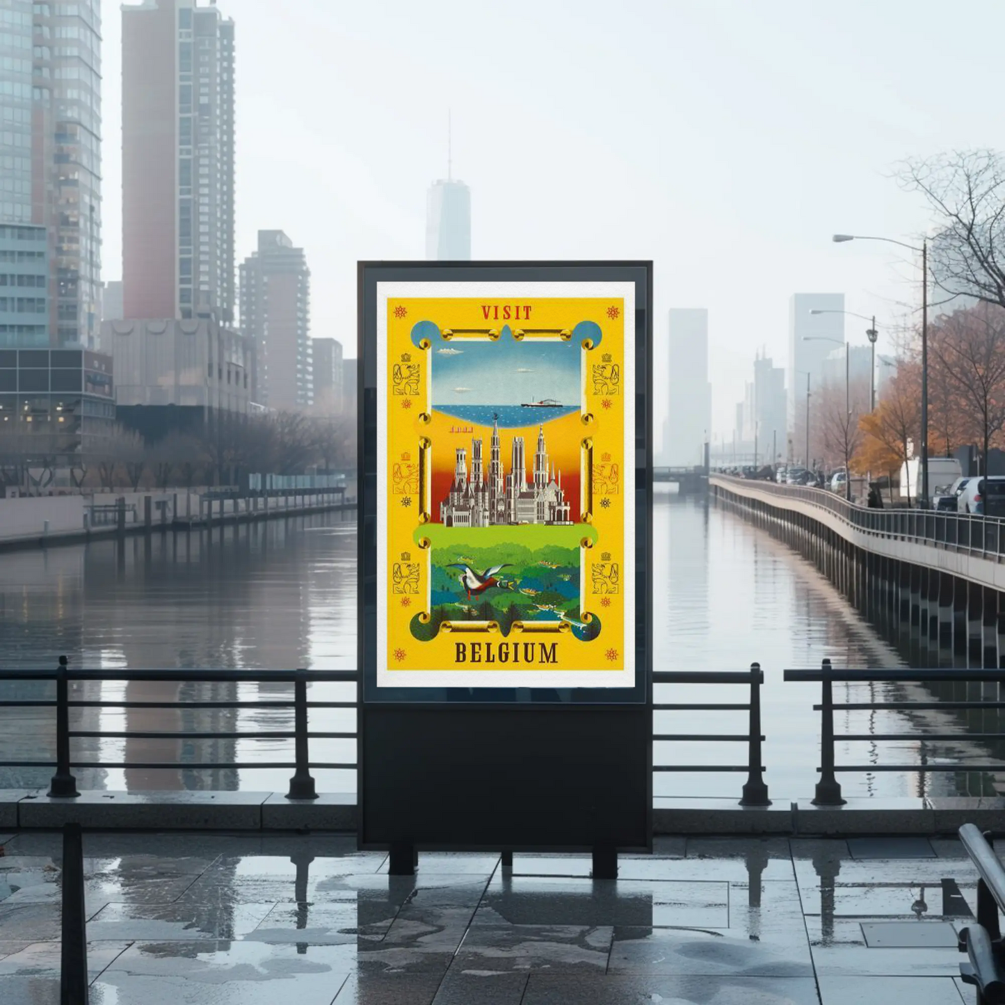 Visit Belgium Travel Poster