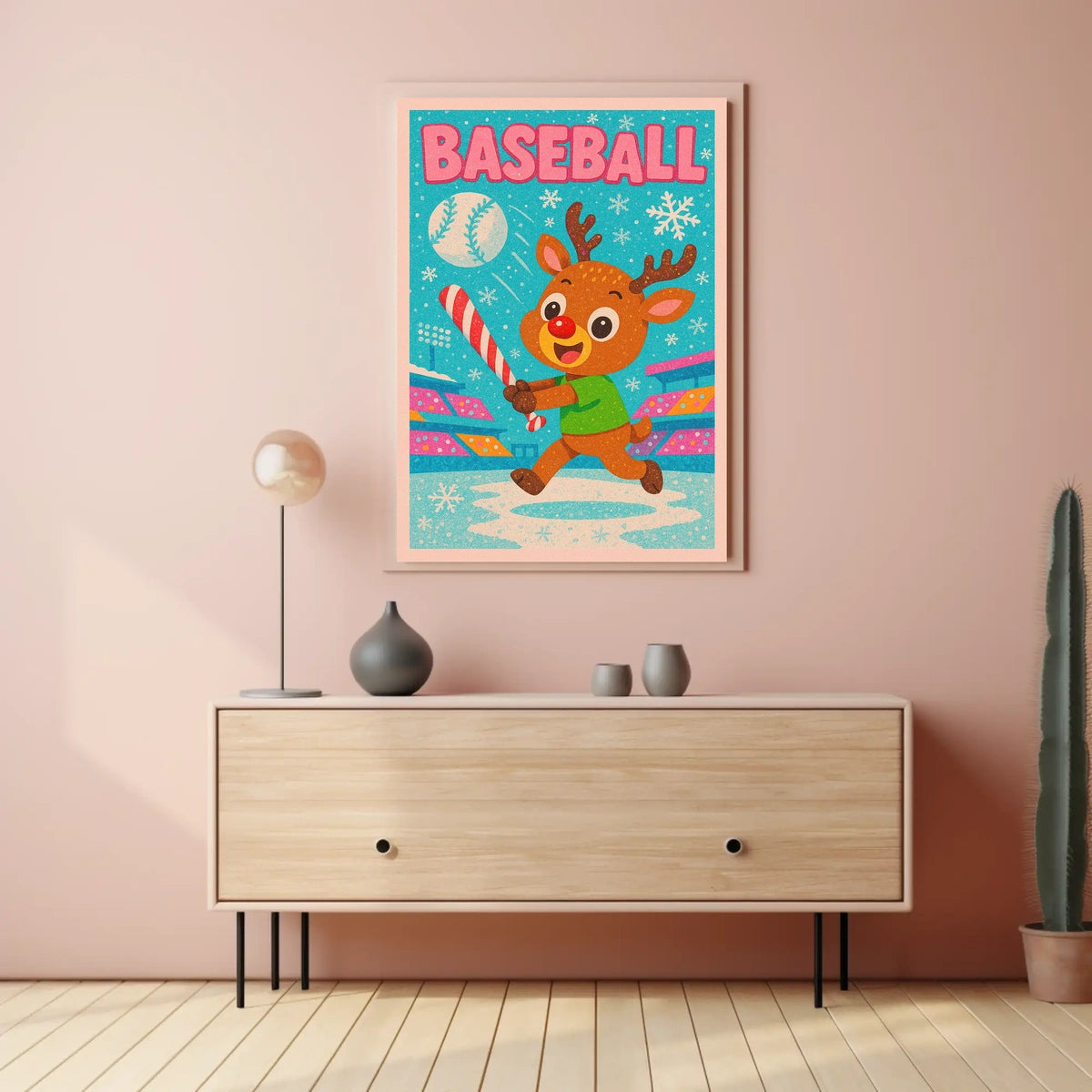 Holiday Baseball Fun Poster