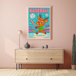 Holiday Baseball Fun Poster