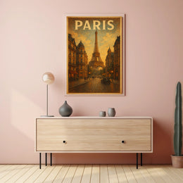 Paris Evening Scene Poster