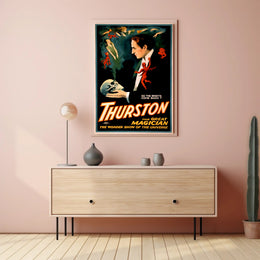 Thurston Magician Vintage Poster with Mystical Supernatural Theme