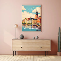 Gothenburg Cityscape Travel Poster