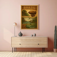 Brazilian Adventure Steampunk Airship Poster Art Print