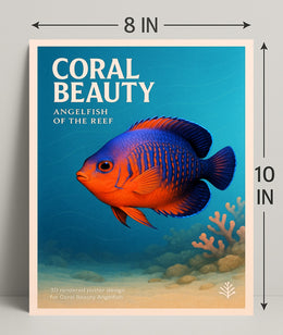 Coral Beauty Angelfish Poster PosterGoat