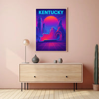 Kentucky A Neon Dreamscape Poster