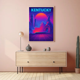 Kentucky A Neon Dreamscape Poster