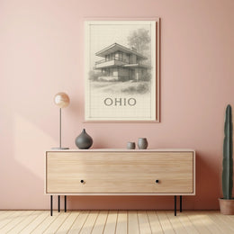 Ohio Architectural Sketch Poster