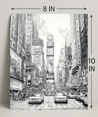 Urban Sketch Times Square Poster