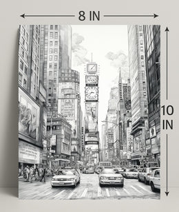 Urban Sketch Times Square Poster
