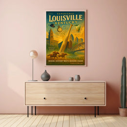 Louisville Heritage Charm: Vintage Urban Cityscape Poster