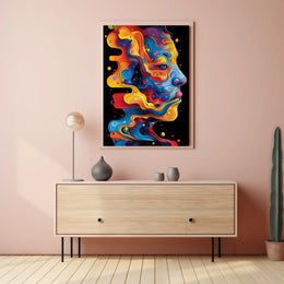 Colorful Abstract Portrait Abstract Poster