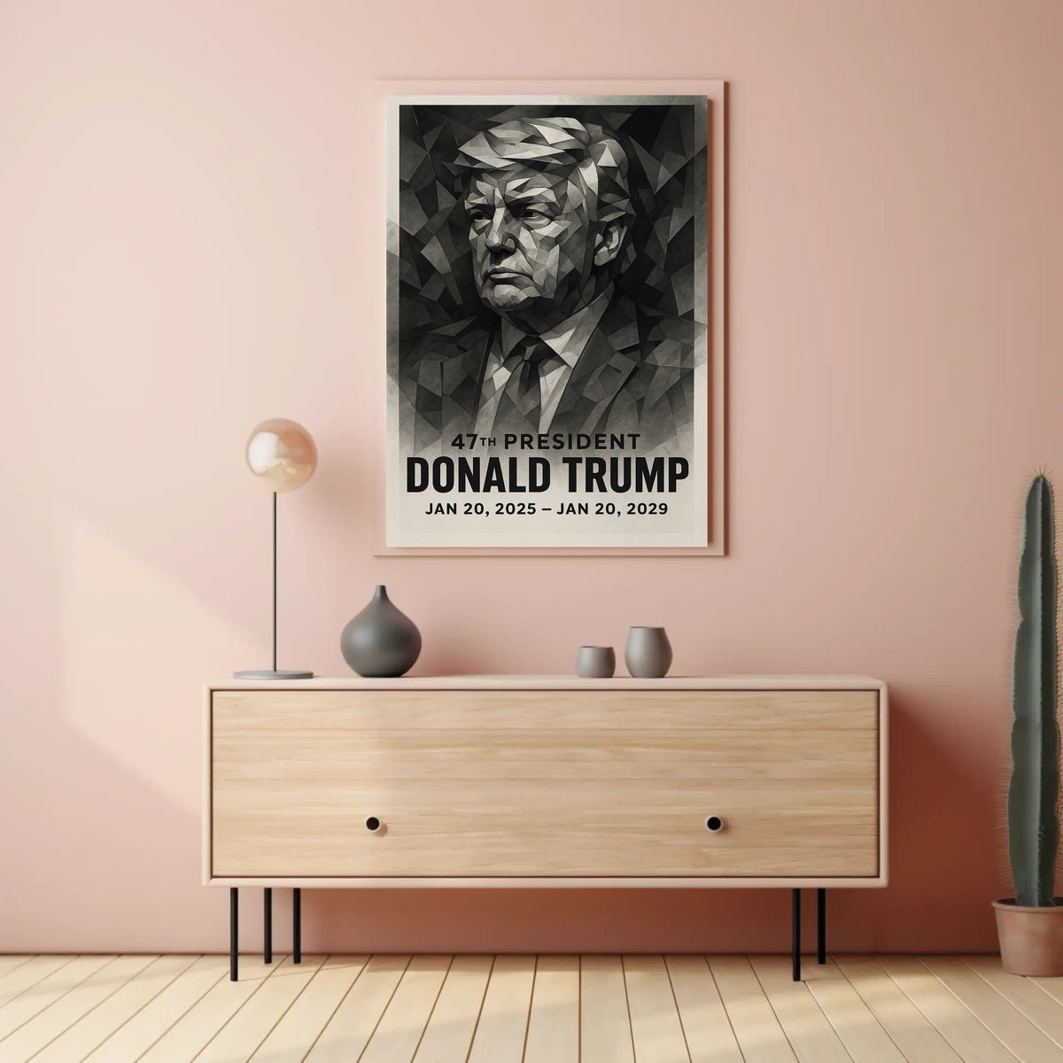 Stylized Geometric American Political Leadership Poster