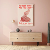 Forest Fires Aid the Enemy Poster PosterGoat