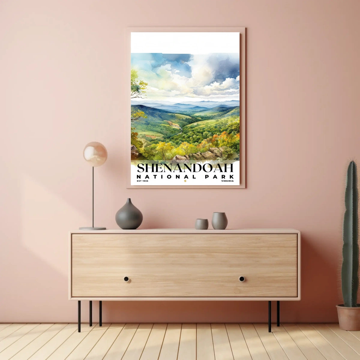 Shenandoah Watercolor Wall Art Poster
