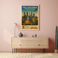Philadelphia Heritage Vintage Poster: Liberty and Culture