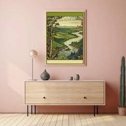 Serene River Valley Poster