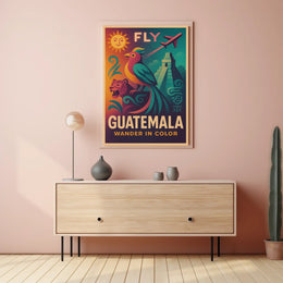 Fly To Guatemala Wander In Color Poster