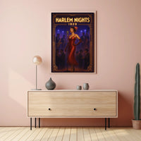 Harlem Nights Jazz Club Scene Music or Concert Poster