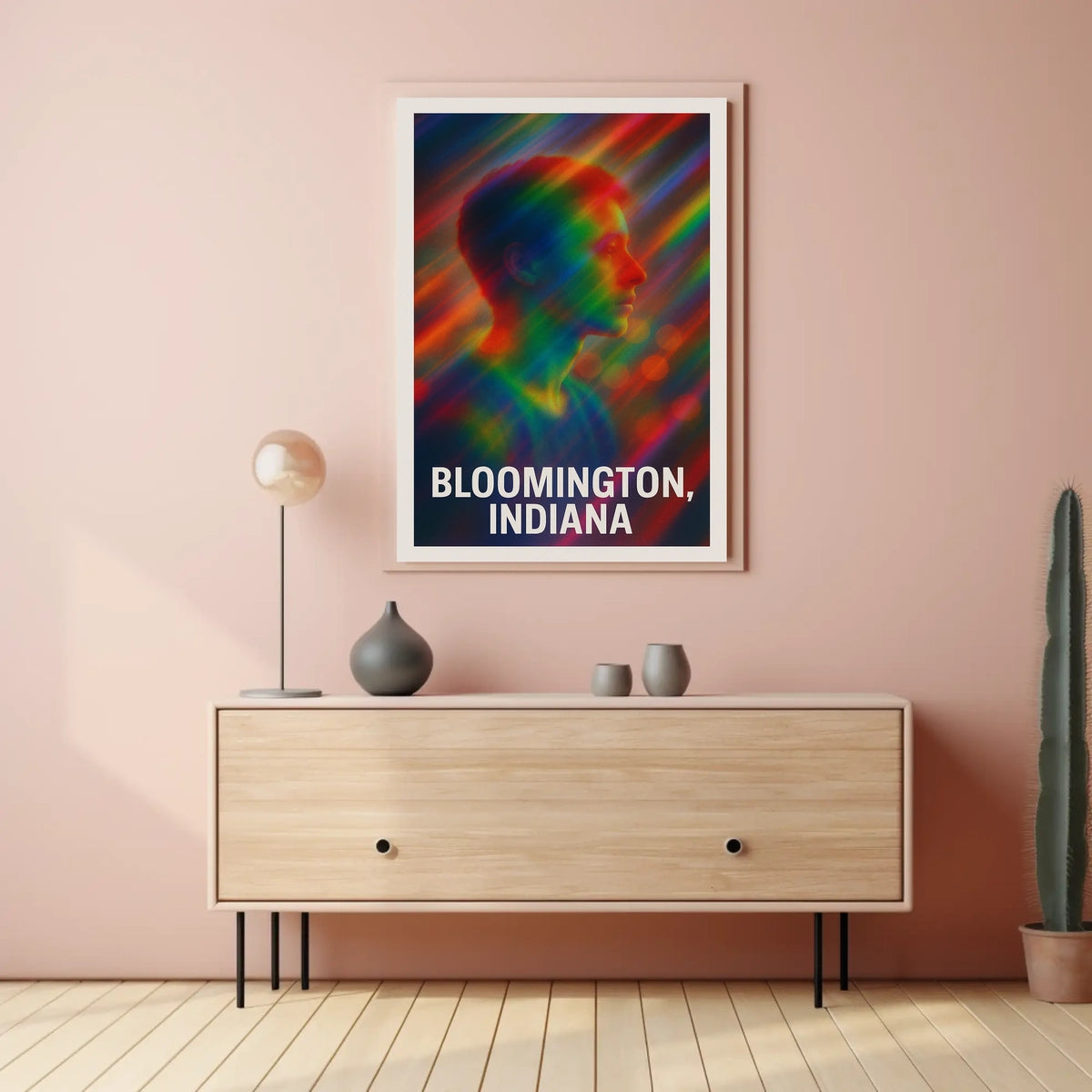 Vibrant Portrait Bloomington Indiana Expressionism Poster