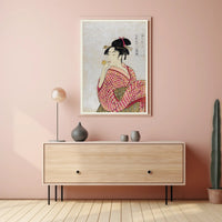 Title: Elegant Kimono and Hairpins: Traditional Japanese Beauty Poster