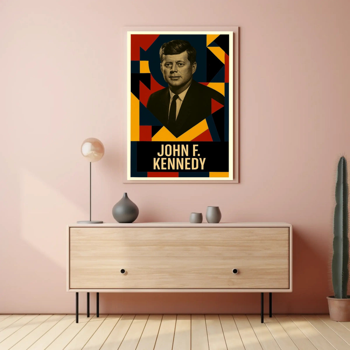 John F. Kennedy 35th President of the United States Abstract Pop Poster