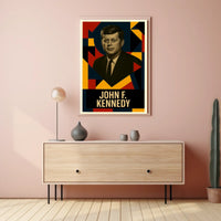 John F. Kennedy 35th President of the United States Abstract Pop Poster