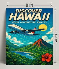 Discover Hawaii Travel Poster Art Print PosterGoat