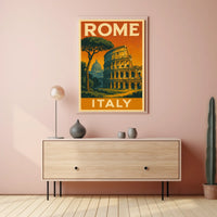 Rome, Italy Travel Poster