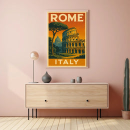 Rome, Italy Travel Poster