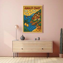 Amalfi Coast Travel Poster