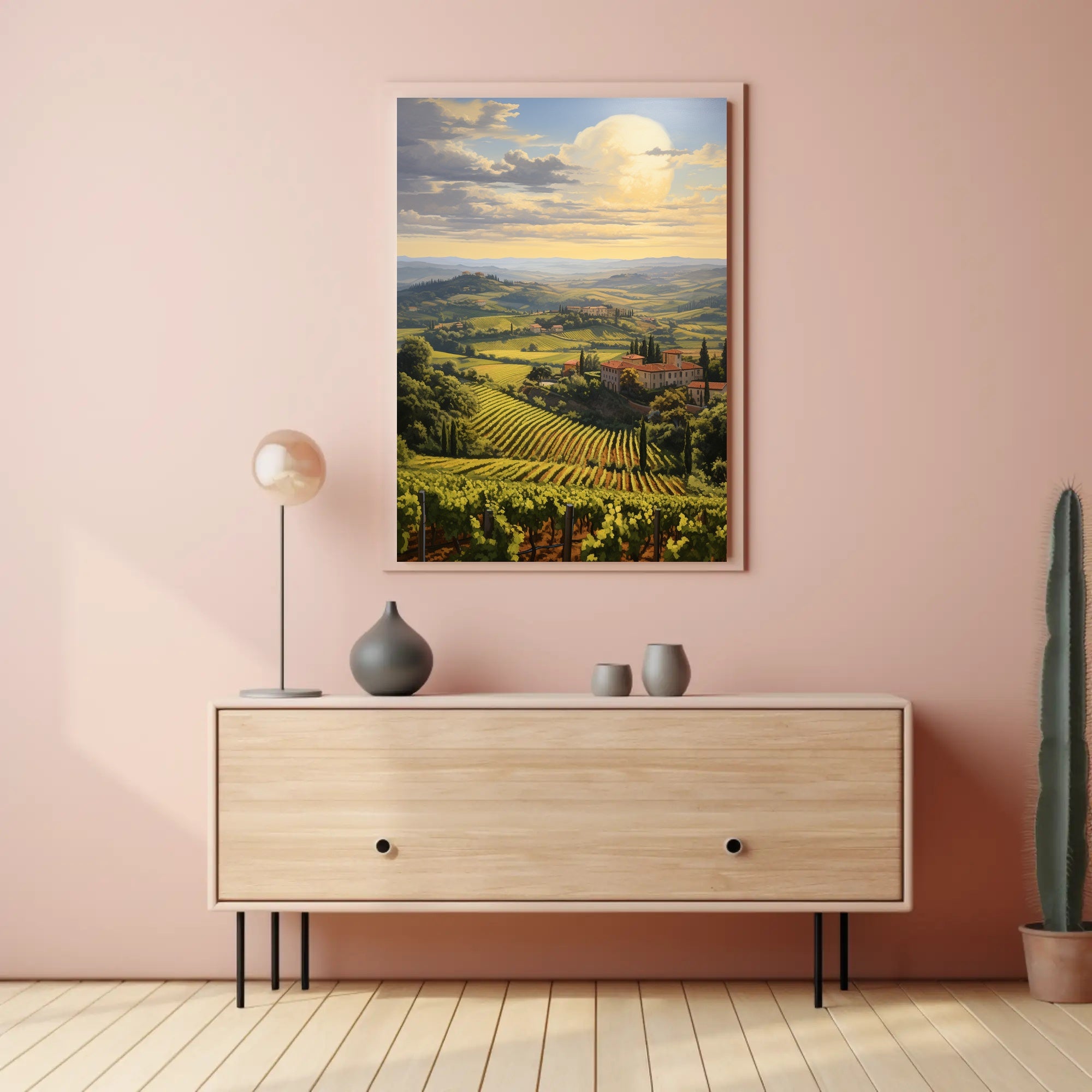 Tuscan Vineyard Landscape Poster