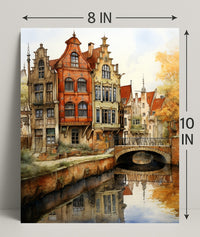 Charming Canal Houses Poster