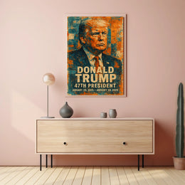 Bold Resolve Donald Trump in Leadership Poster