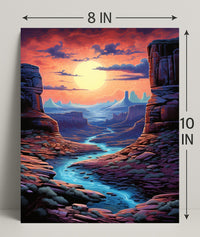 Desert Sunset Serenity Poster PosterGoat