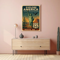 Explore America Route 66 Poster