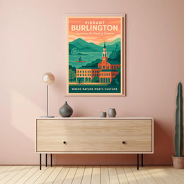 Burlington Vermont Culture and Nature Travel Poster PosterGoat