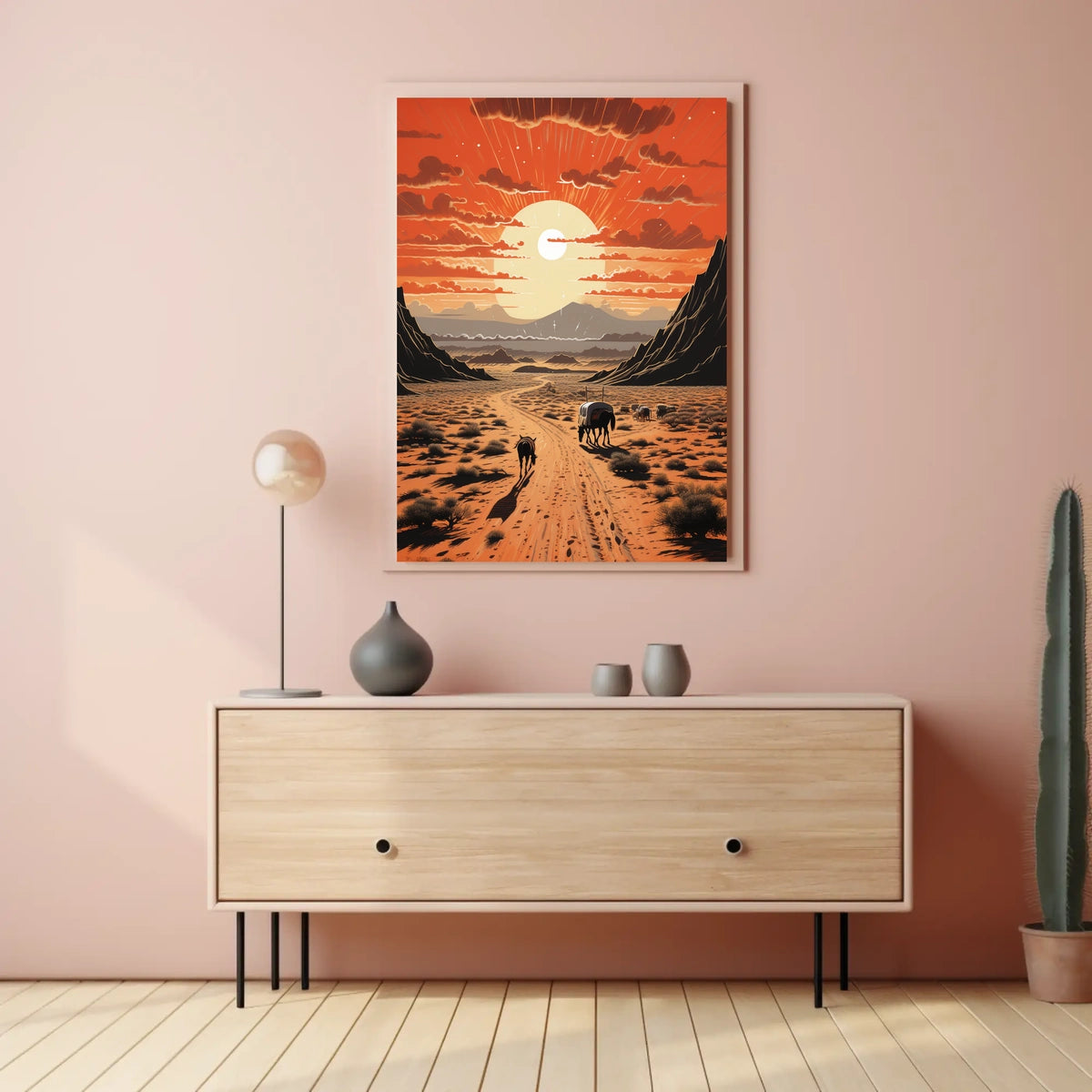 Desert Adventure in Vintage Western Travel Poster