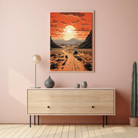 Desert Adventure in Vintage Western Travel Poster