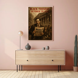 Black Tuesday Chaos Vintage Historical or Presidential Poster