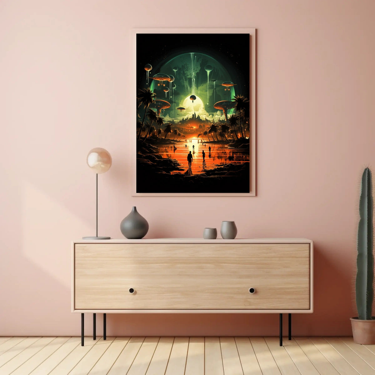 Futuristic Oasis Poster