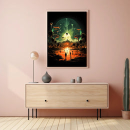 Futuristic Oasis Poster