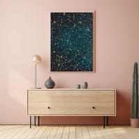 Starry Night Constellations Poster in Space or Astronomy Poster