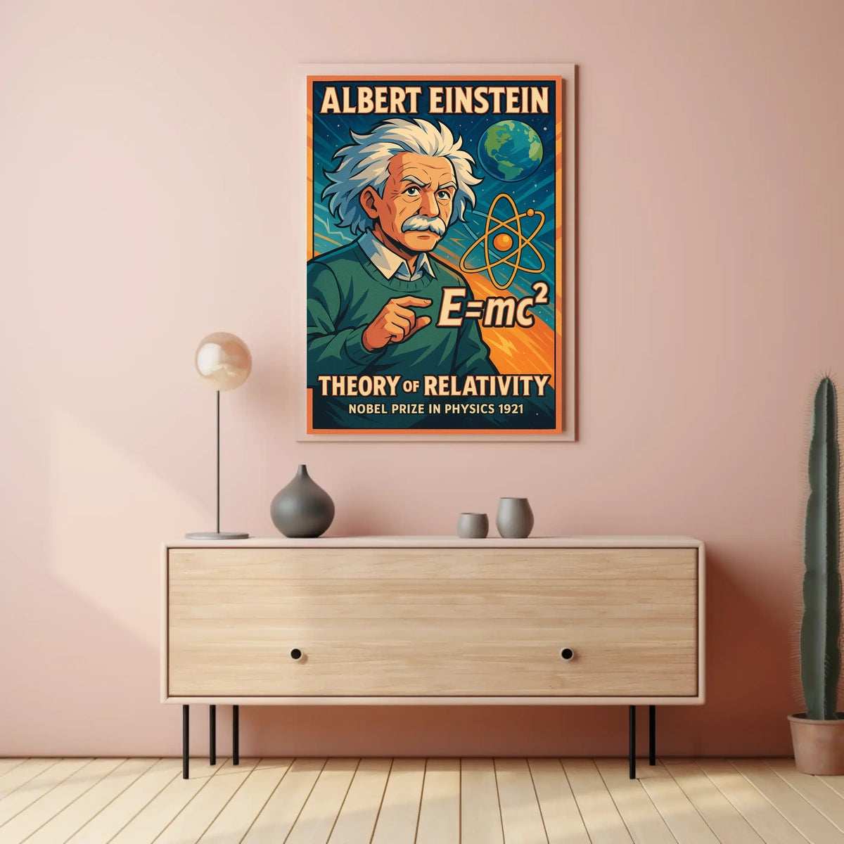 Einstein Relativity Scenic Academic Poster