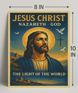 Jesus Christ: The Light of the World Religious Poster