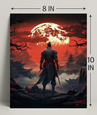 Warrior Under The Blood Moon Poster