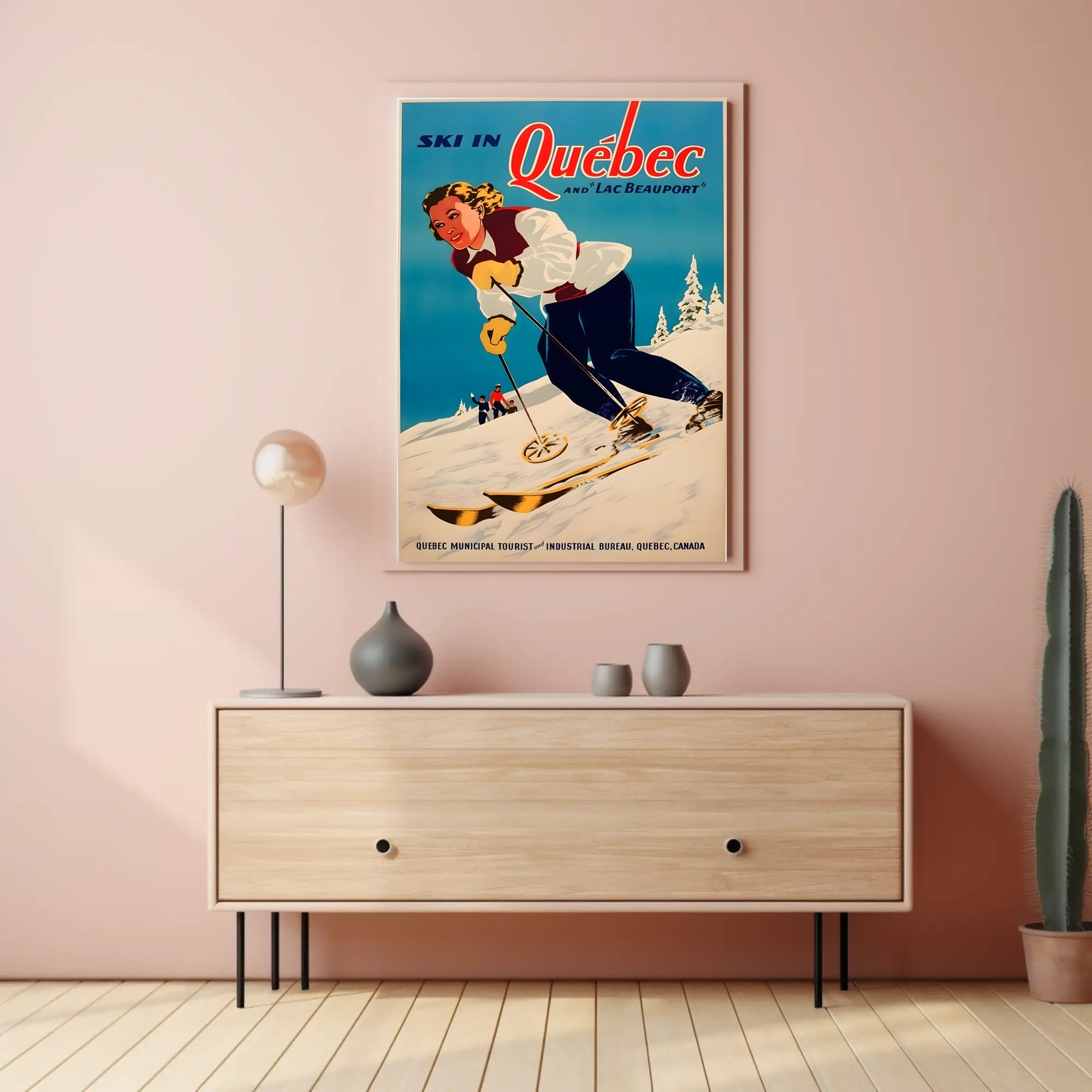 Ski in Québec and Lac Beauport Poster PosterGoat