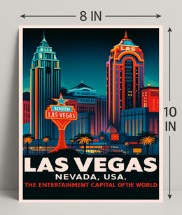 Las Vegas The Entertainment Capital Poster PosterGoat